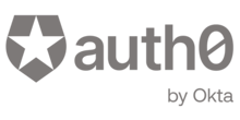 Auth0 by Okta -logo harmaa