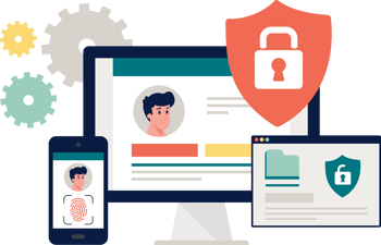 Kuvituskuvassa järjestelmänäkymiä, jotka edustavat PAM-toteutusta