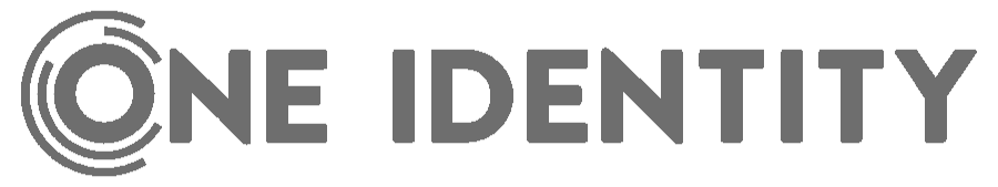 Yksi identiteetti harmaa logo